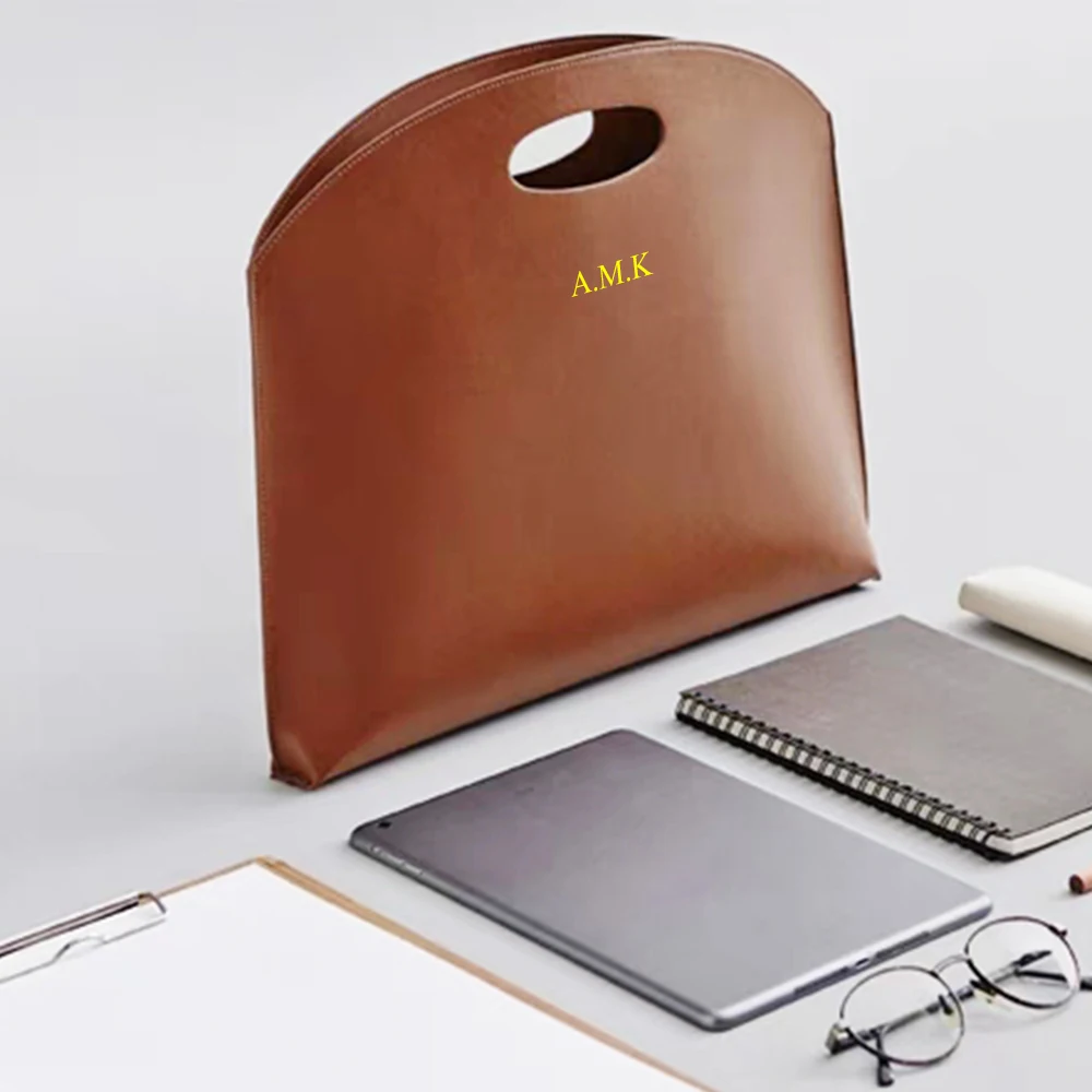 Luxury Design Fashion Laptop Bag For Woman Custom Name Business Office Daily Cross Body Briefcase Leather Large Capacity Handbag