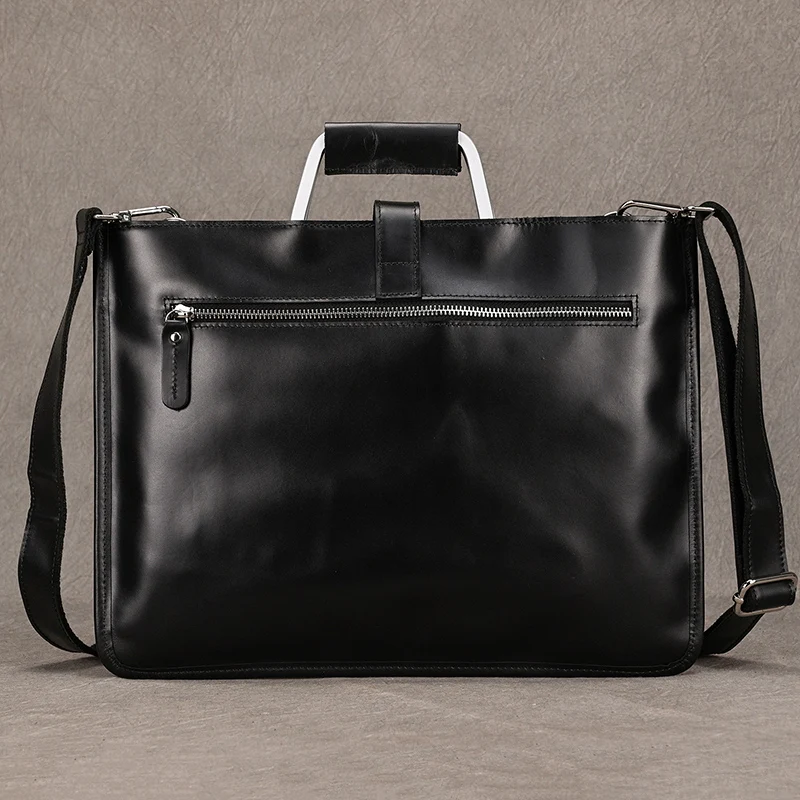 High Fashion Luxury Clutch Bag Men's A4 File Document Purse Wallet Top Layer Ipad Leather Business Bag Briefcase Cowkskin