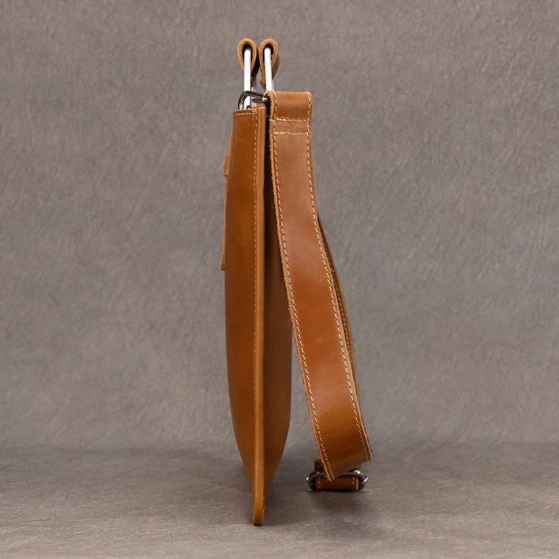 High Fashion Luxury Clutch Bag Men's A4 File Document Purse Wallet Top Layer Ipad Leather Business Bag Briefcase Cowkskin