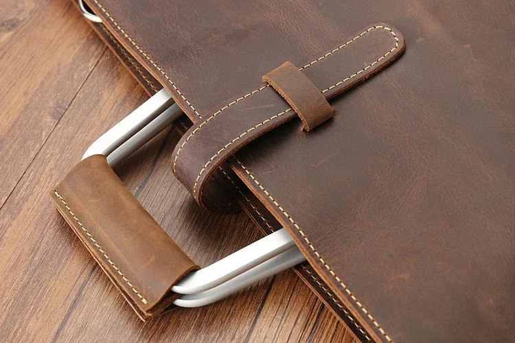 High Fashion Luxury Clutch Bag Men's A4 File Document Purse Wallet Top Layer Ipad Leather Business Bag Briefcase Cowkskin