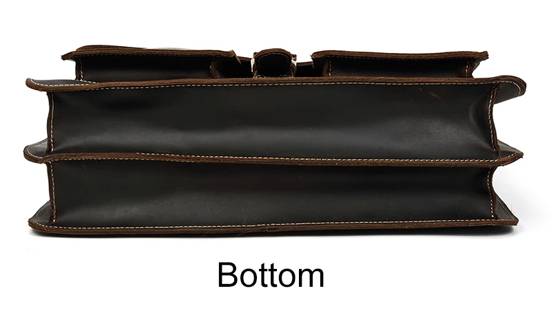 Luxury Fashion 100% Genuine Leather Men Briefcase Cow Leather Laptop Bag Vintage Shoulder Bag Real Cowhide Computer Bag 15.6"