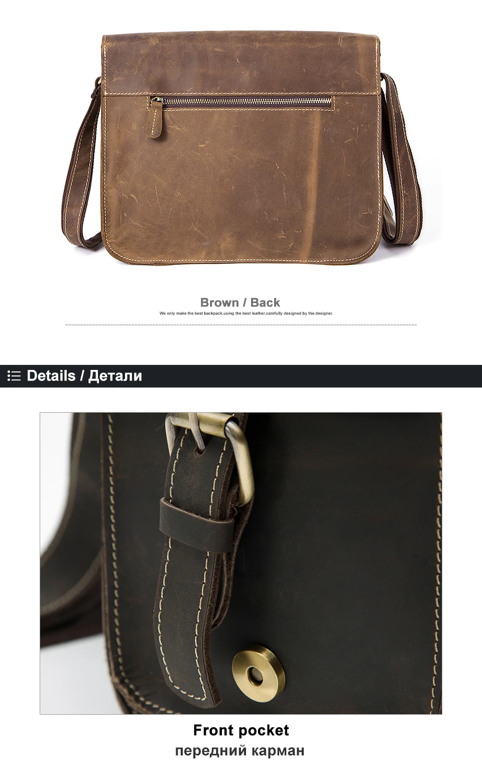WESTAL Crazy Horse Leather Men's Briefcases Laptop Bag Office Bags for Men Cover Messenger Bags Men's Leather Bag Computer Bags