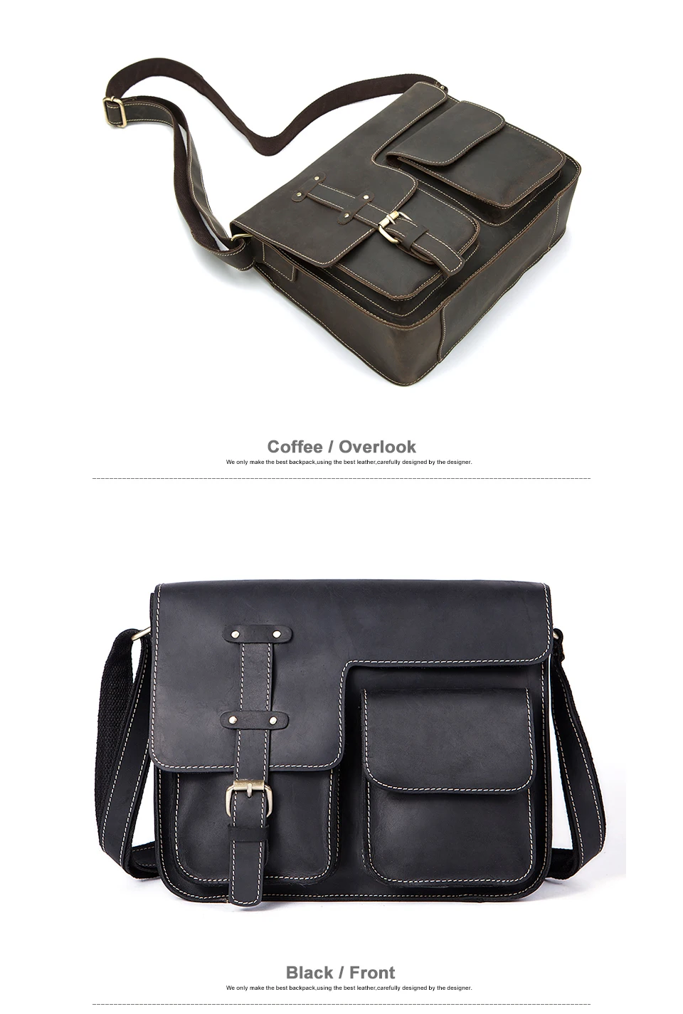 WESTAL Crazy Horse Leather Men's Briefcases Laptop Bag Office Bags for Men Cover Messenger Bags Men's Leather Bag Computer Bags