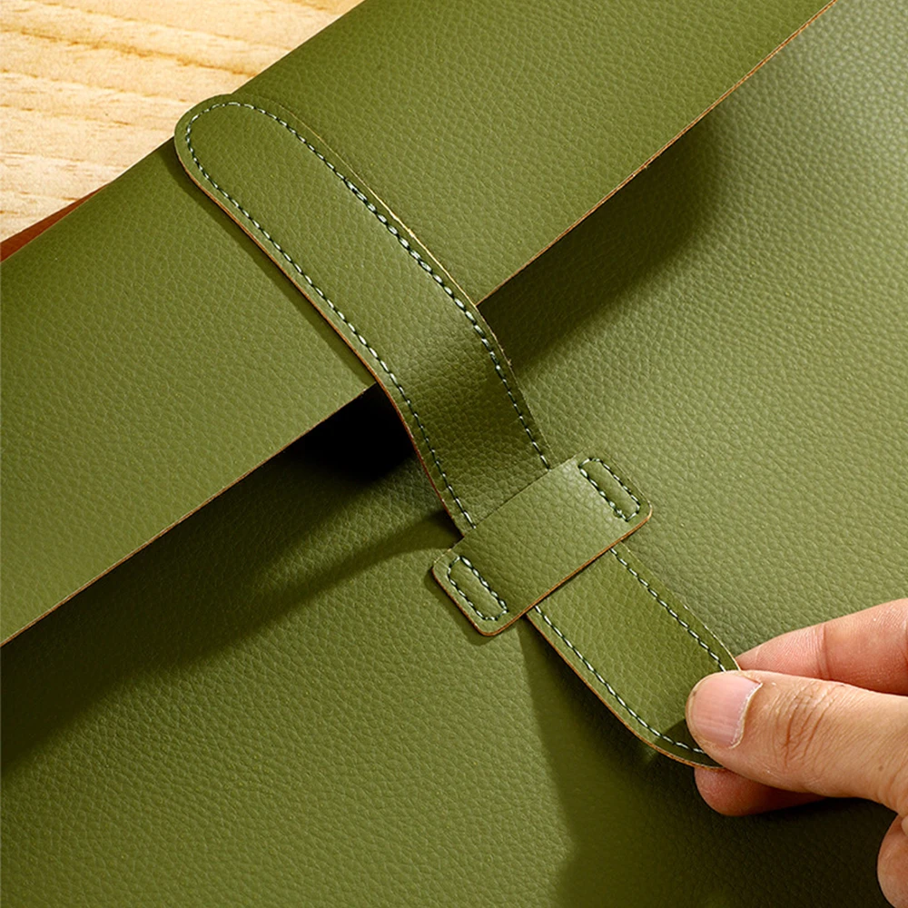 Customized Name Leather Buckle A4 File Bag, Business Document Bag, Examination Material Bag, Official Document Bag