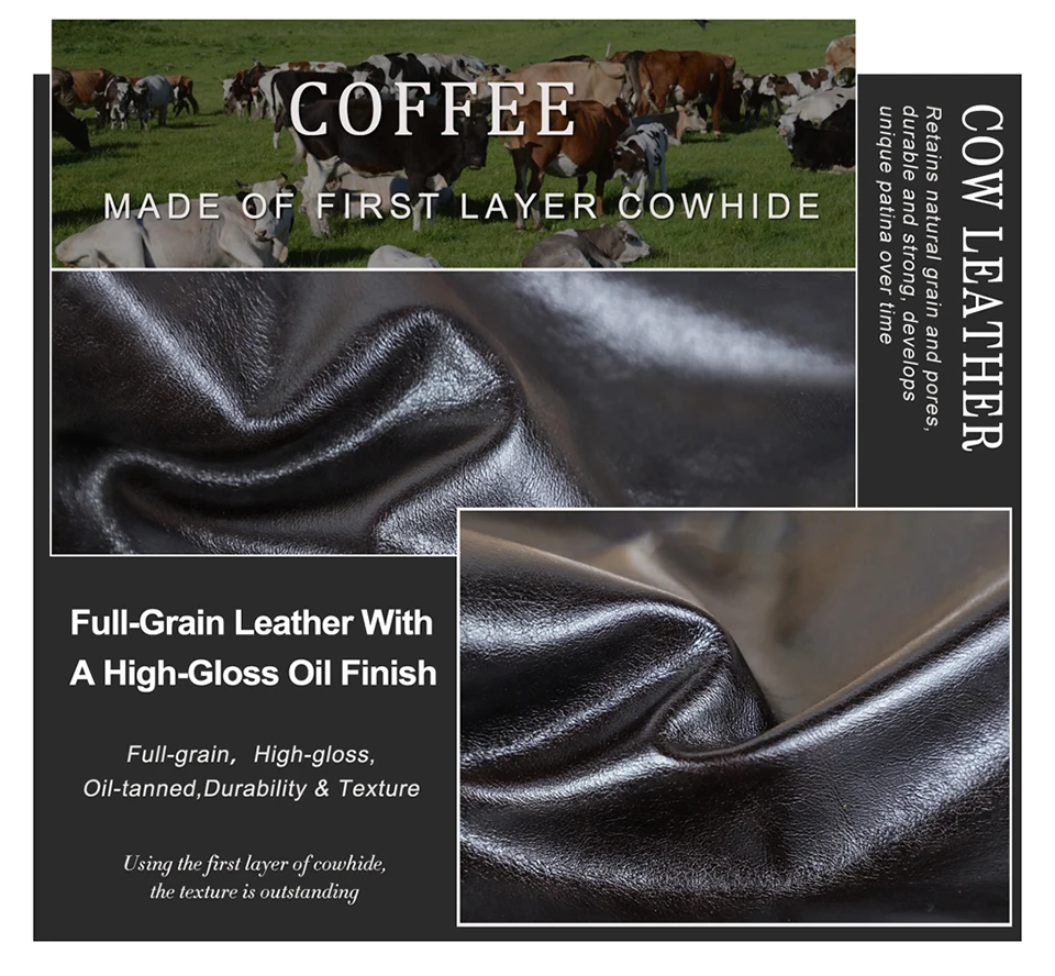 CONTACT'S Genuine Leather Business Bags for Men Luxury Designer Briefcase Office Bag Male Tote Laptop Bags for 14" Macbook Pro