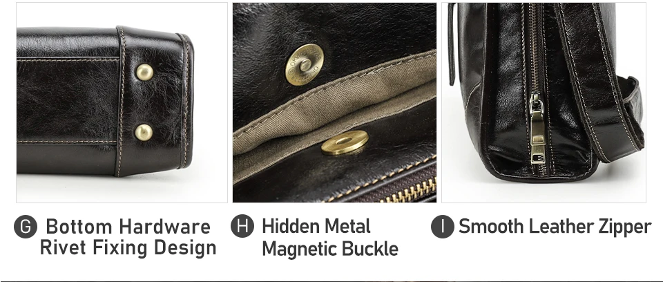 CONTACT'S Genuine Leather Business Bags for Men Luxury Designer Briefcase Office Bag Male Tote Laptop Bags for 14" Macbook Pro