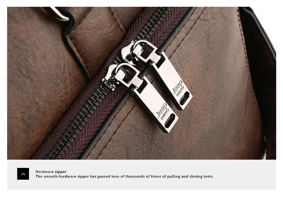 JEEP BULUO High Quality 14 In Laptop Business Bag Men Briefcases For Man Handbags Split Leather Office Large Capacity Bags