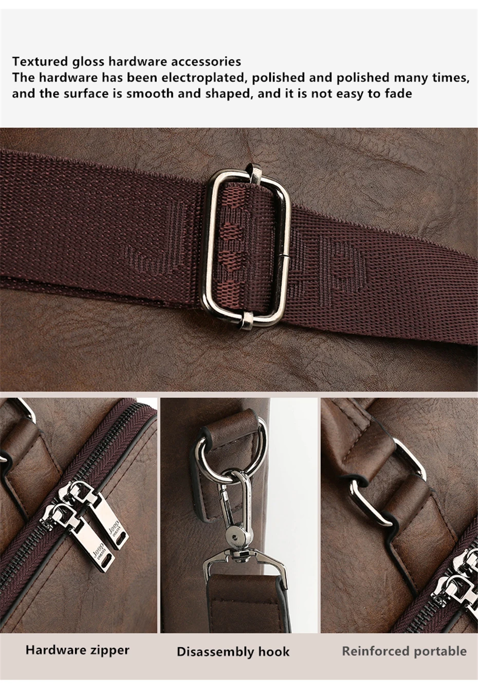 JEEP BULUO High Quality 14 In Laptop Business Bag Men Briefcases For Man Handbags Split Leather Office Large Capacity Bags