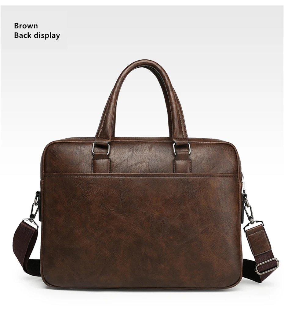 JEEP BULUO High Quality 14 In Laptop Business Bag Men Briefcases For Man Handbags Split Leather Office Large Capacity Bags