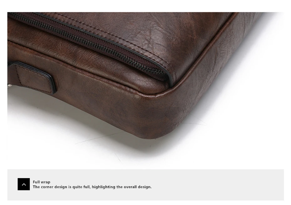 JEEP BULUO High Quality 14 In Laptop Business Bag Men Briefcases For Man Handbags Split Leather Office Large Capacity Bags