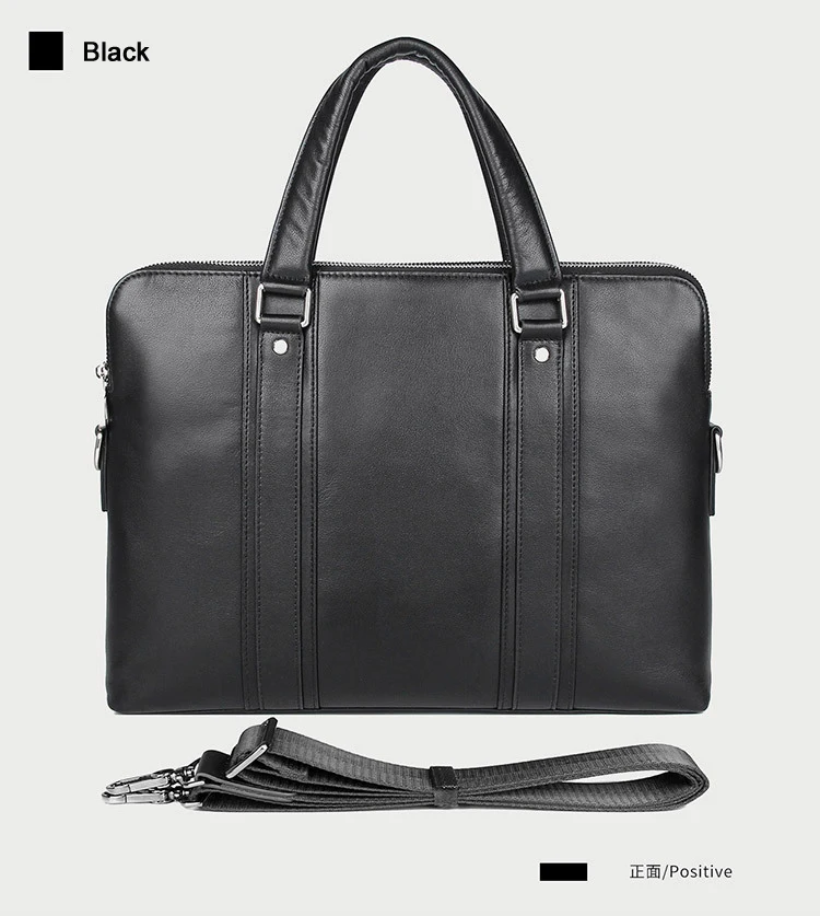 Luxury Genuine Leather Briefcase Men Leather Business Bag 15.6" Laptop Bag 14 Male Office Bag Document File Case Shoulder Bag