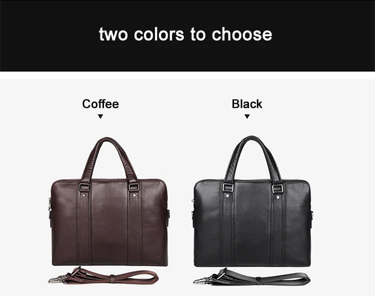 Luxury Genuine Leather Briefcase Men Leather Business Bag 15.6" Laptop Bag 14 Male Office Bag Document File Case Shoulder Bag