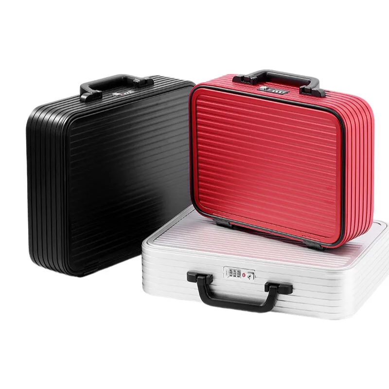 16 Inch Aluminum-Magnesium Alloy Metal Carry Case Lightweight Durable Multi-Purpose Travel Business Outdoor Storage Briefcase