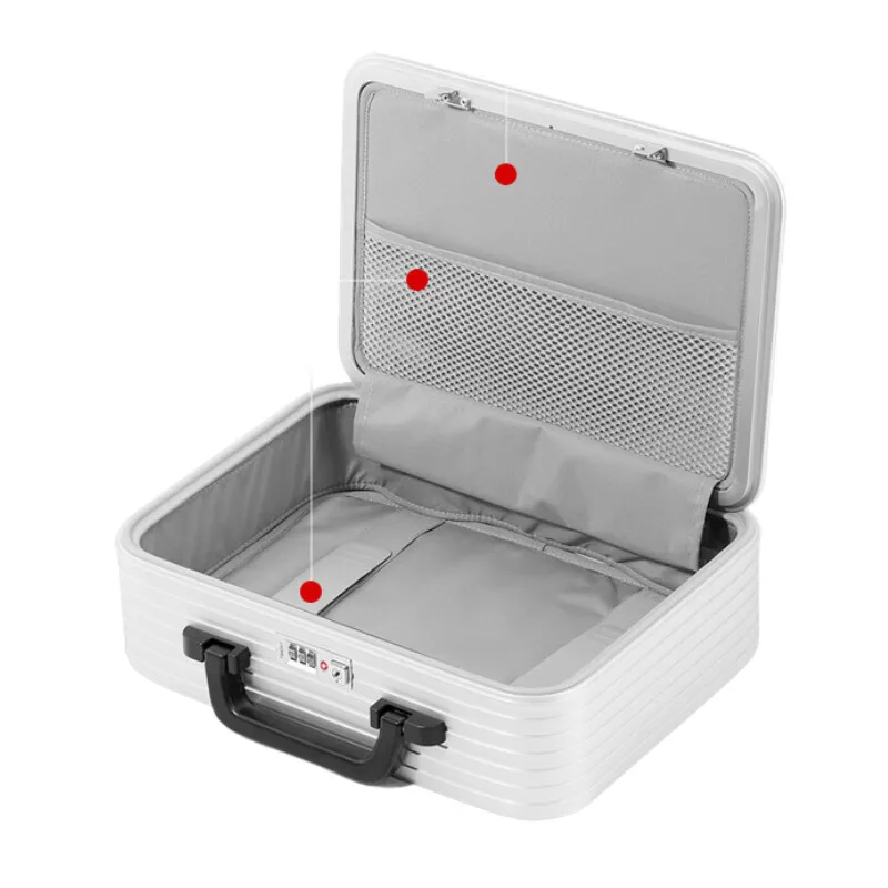 16 Inch Aluminum-Magnesium Alloy Metal Carry Case Lightweight Durable Multi-Purpose Travel Business Outdoor Storage Briefcase