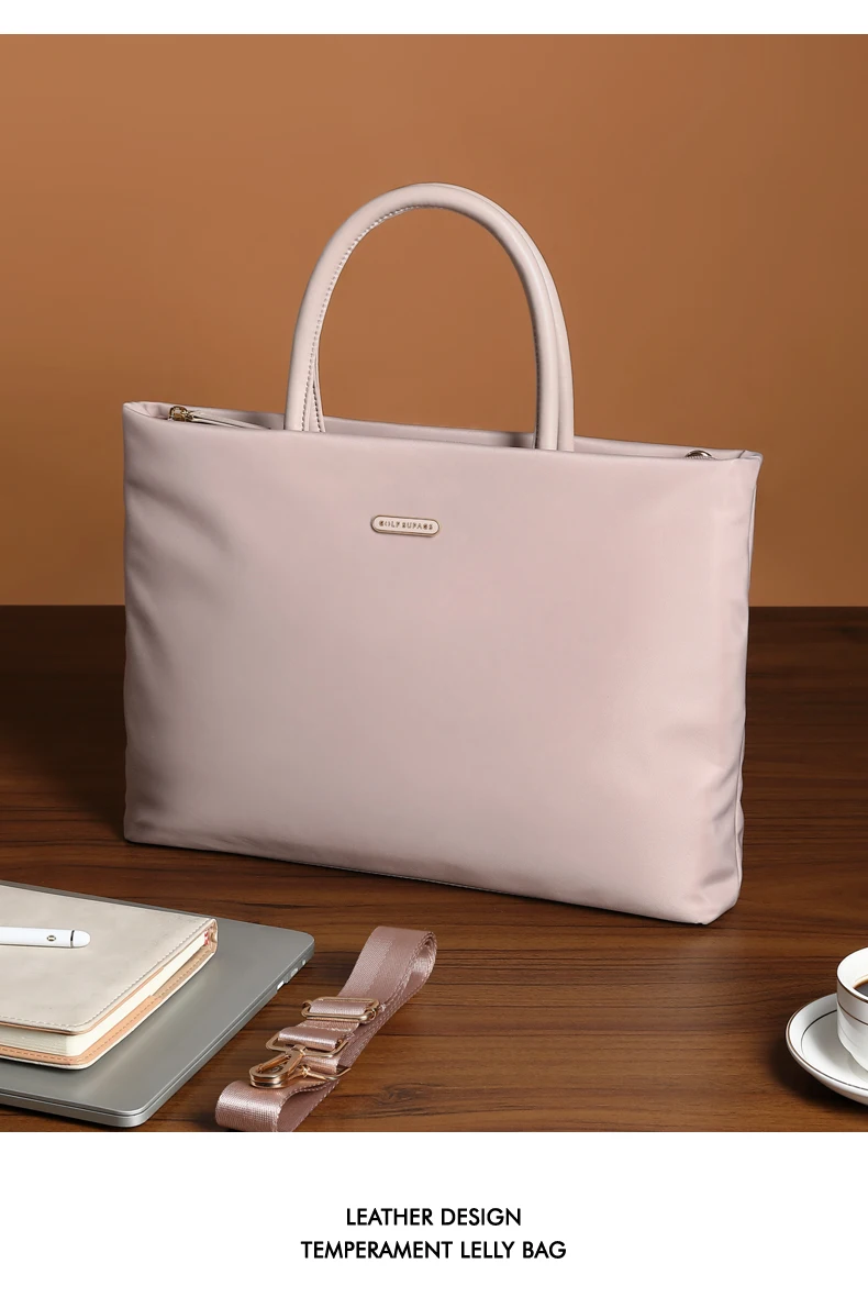GOLF Laptop Bag 16 Inch Shoulder Woman New Briefcase Women Handbag Waterproof Ultra Slim Commuter Business Office Work Bag Solid