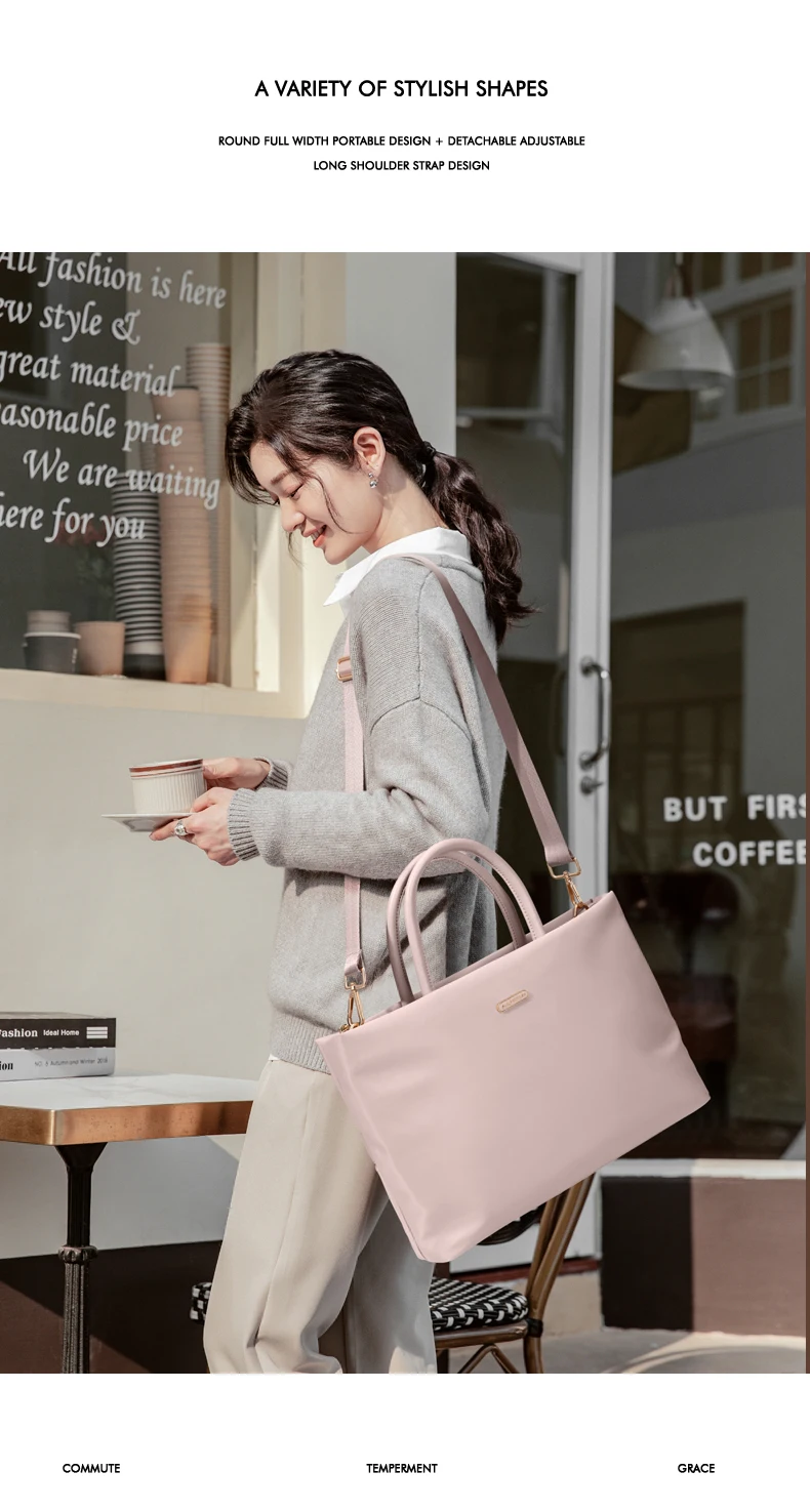 GOLF Laptop Bag 16 Inch Shoulder Woman New Briefcase Women Handbag Waterproof Ultra Slim Commuter Business Office Work Bag Solid