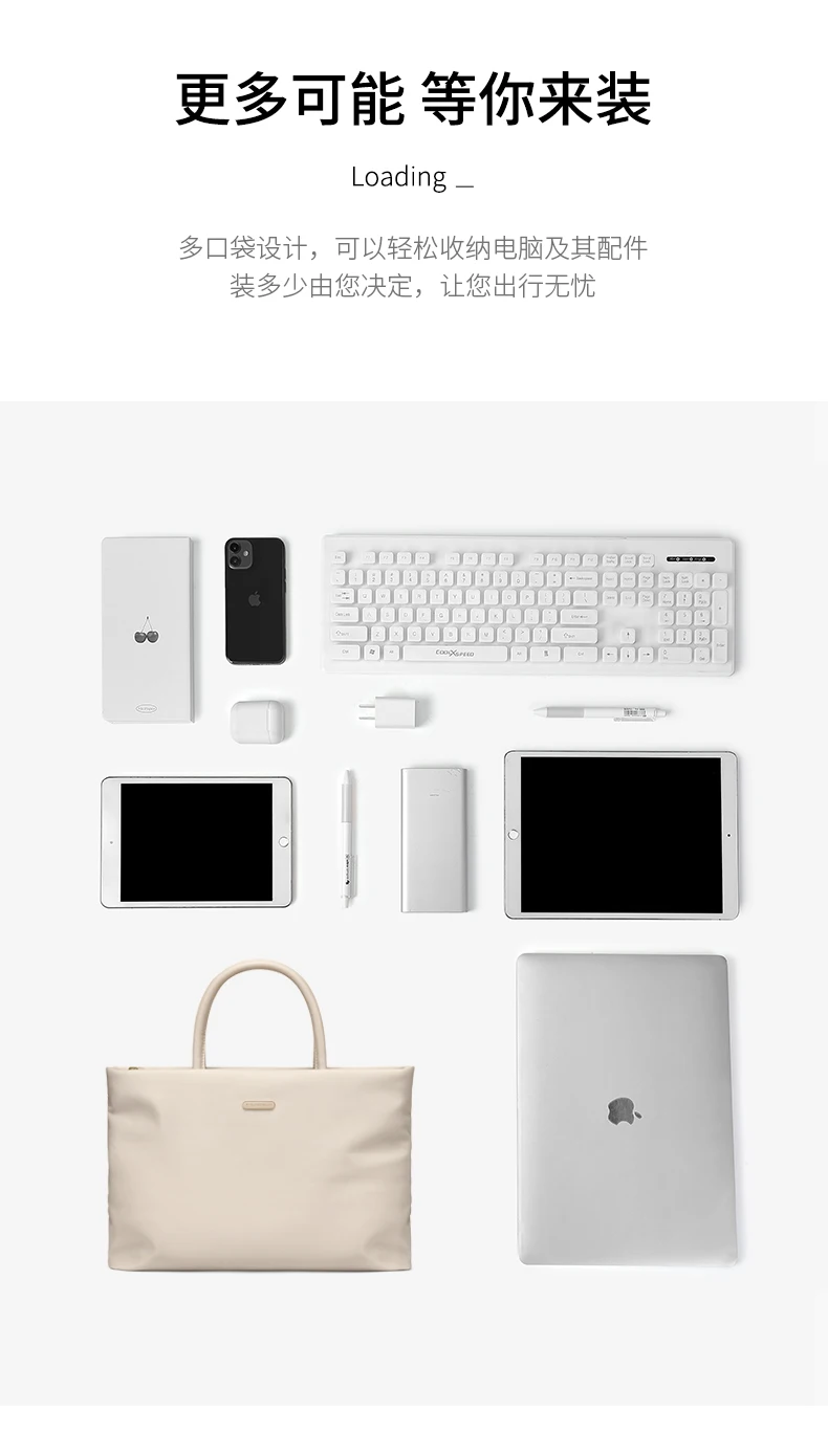 GOLF Laptop Bag 16 Inch Shoulder Woman New Briefcase Women Handbag Waterproof Ultra Slim Commuter Business Office Work Bag Solid