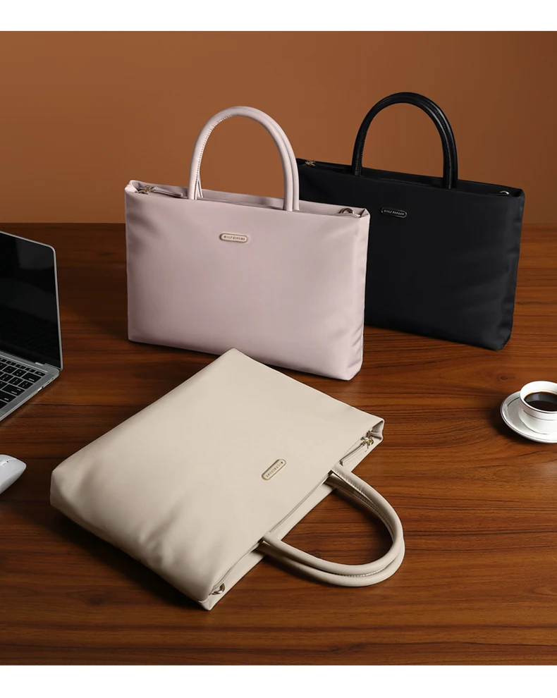 GOLF Laptop Bag 16 Inch Shoulder Woman New Briefcase Women Handbag Waterproof Ultra Slim Commuter Business Office Work Bag Solid