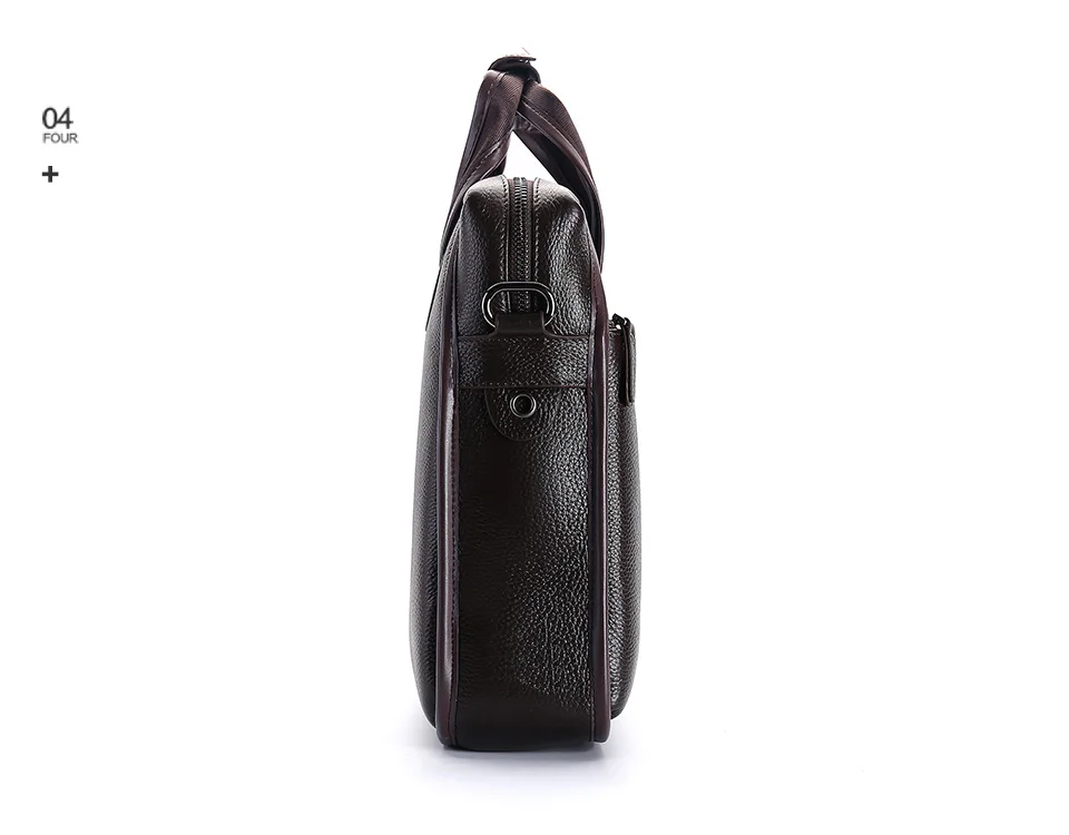 Brand Man Bag Genuine Leather Briefcase Men Business Handbag Messenger Bags Male Vintage Men's Shoulder Bag Large Capacity