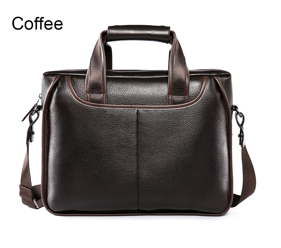 Brand Man Bag Genuine Leather Briefcase Men Business Handbag Messenger Bags Male Vintage Men's Shoulder Bag Large Capacity