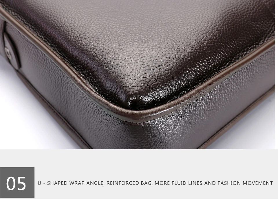 Brand Man Bag Genuine Leather Briefcase Men Business Handbag Messenger Bags Male Vintage Men's Shoulder Bag Large Capacity