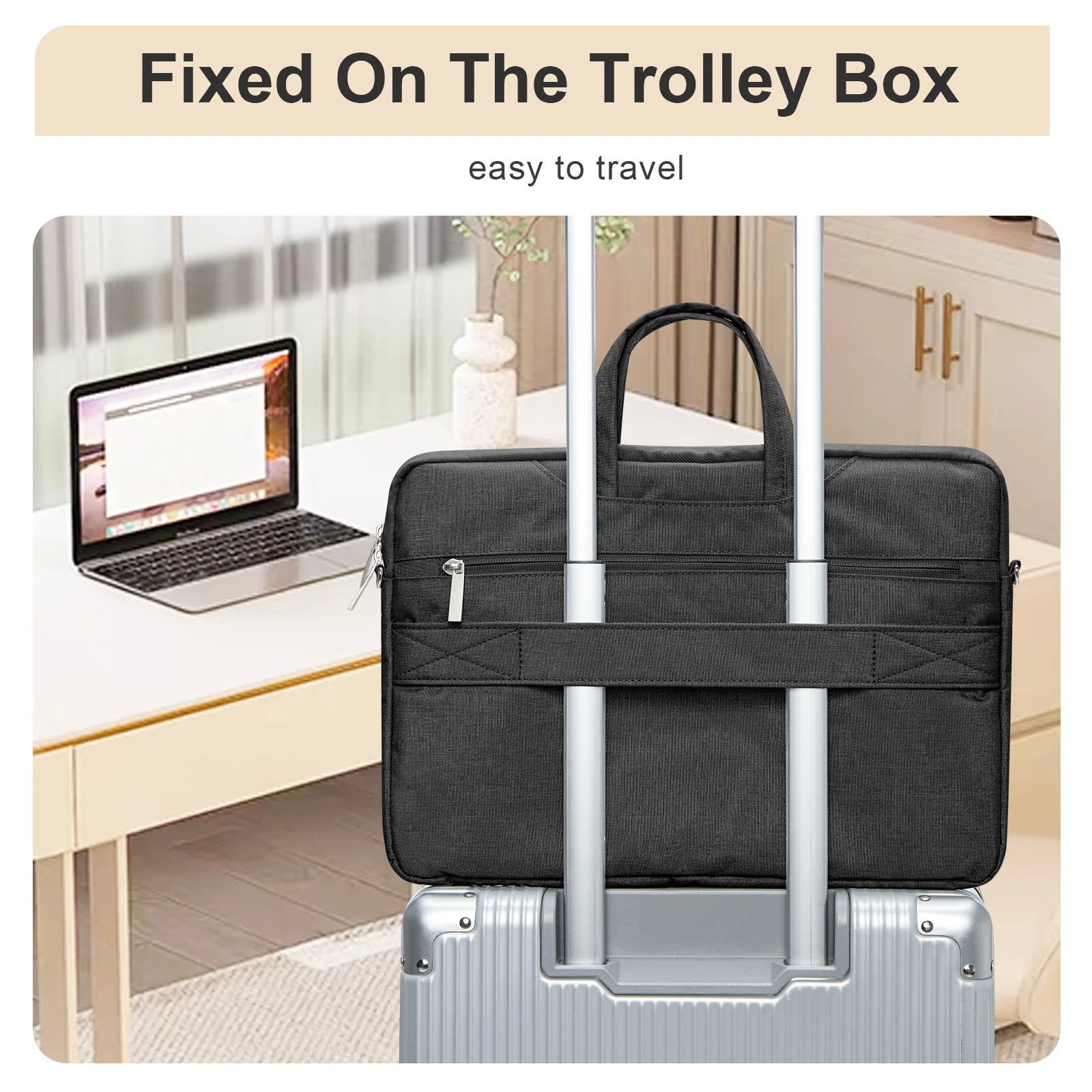 Waterproof Laptop Bag Briefcase 13 14 15Inch, Laptop Sleeve Bag 13 14 15 Inch for Lenovo HP etc Notebook Handbag Bag Men Women