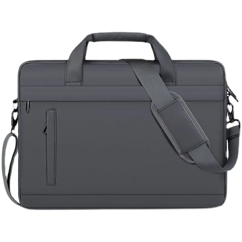 HOMEFISH 15-Inch Laptop Shoulder Bag, Waterproof Light Luxury Office Handbag, Men's Business Daily Messenger Bag