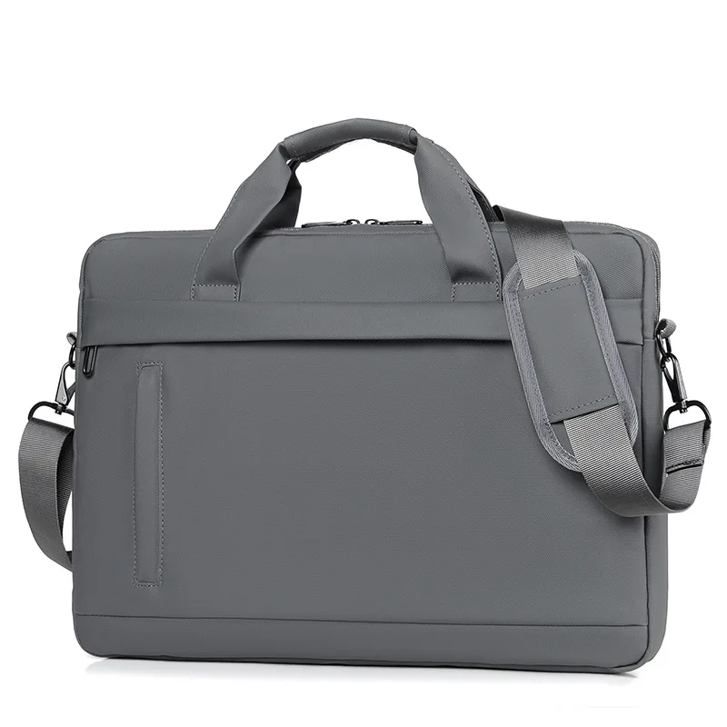 HOMEFISH 15-Inch Laptop Shoulder Bag, Waterproof Light Luxury Office Handbag, Men's Business Daily Messenger Bag