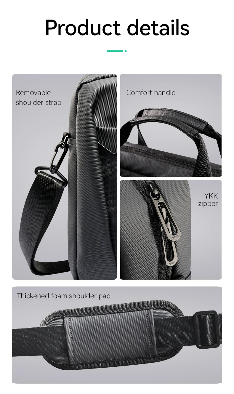 Mark Ryden Laptop Bag, 15.6 Inch Oxford Briefcase, Multi-pocket Business Messenger Bag for Work Travel