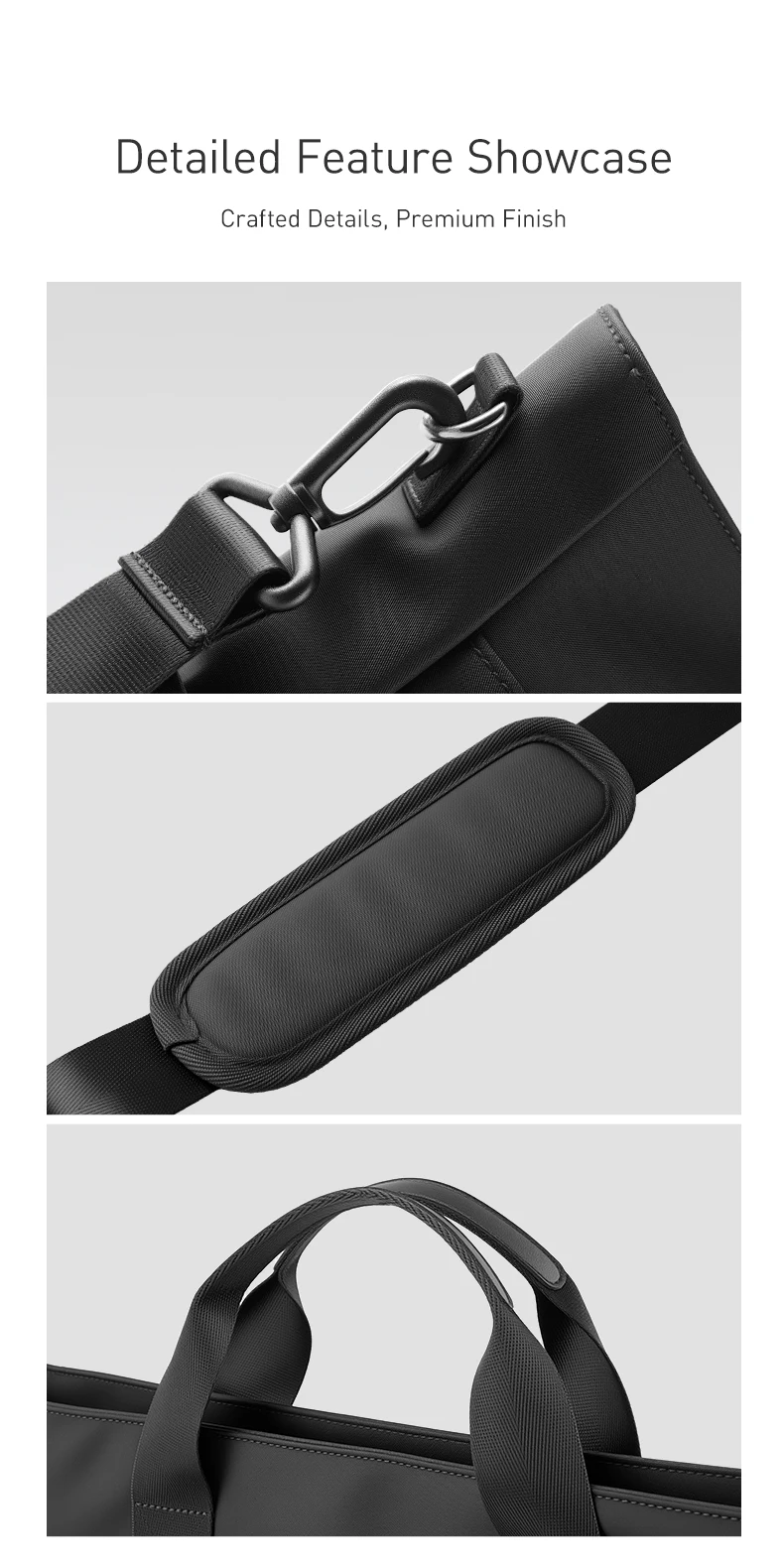 `MARK RYDEN Laptop Tote Bag Nylon Water Repellent Fits 14 inch MacBook YKK Zipper Business Briefcase`