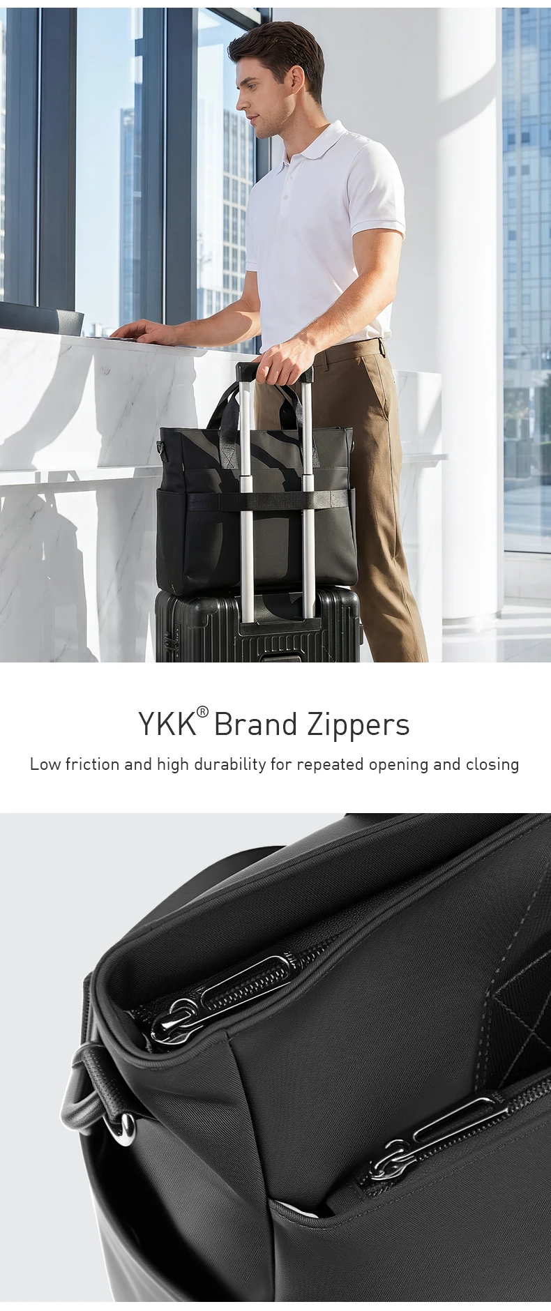 `MARK RYDEN Laptop Tote Bag Nylon Water Repellent Fits 14 inch MacBook YKK Zipper Business Briefcase`