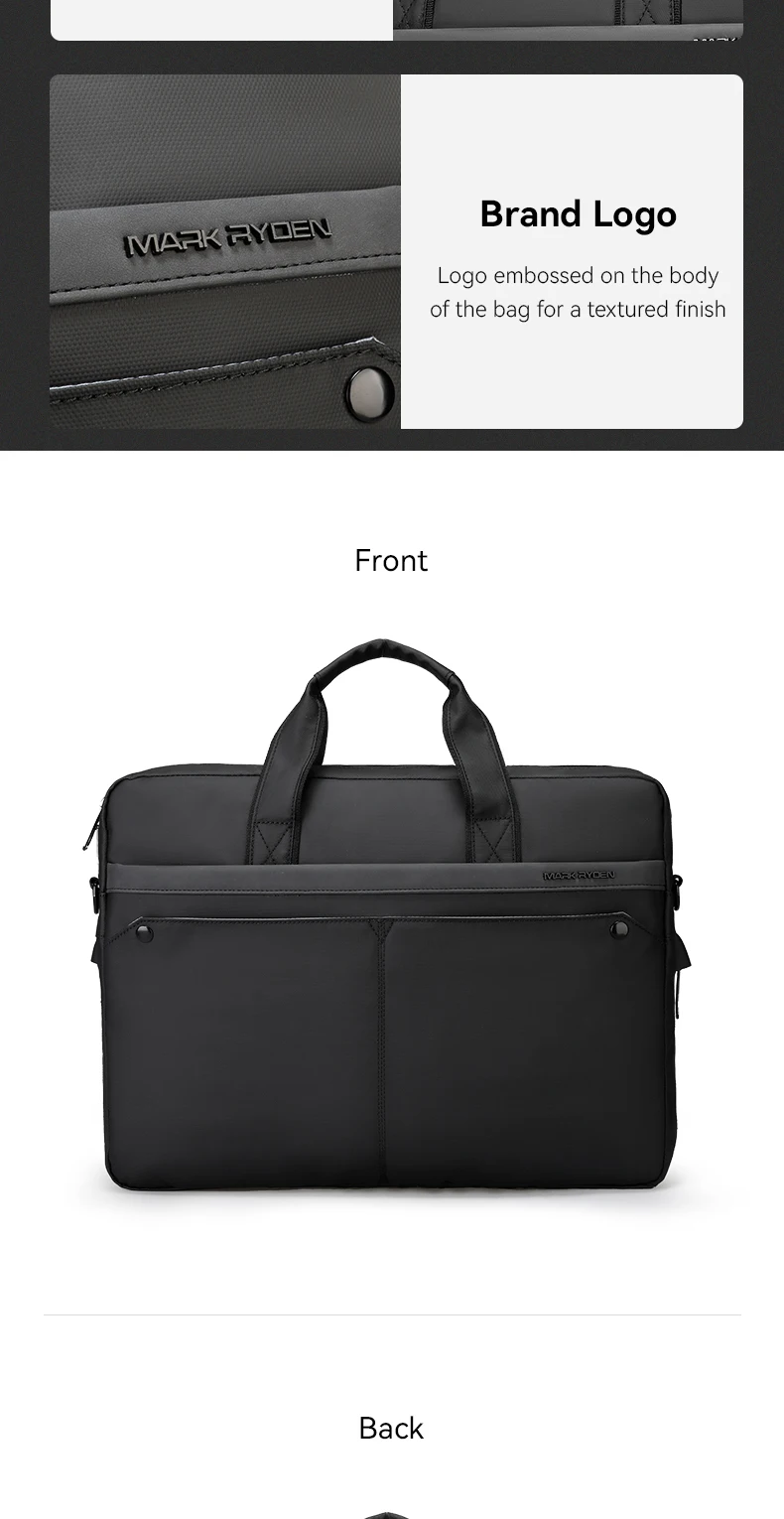 MARK RYDEN Laptop Briefcase Oxford Fabric Water Resistant 14/15.6 inch Expandable Business Handbag