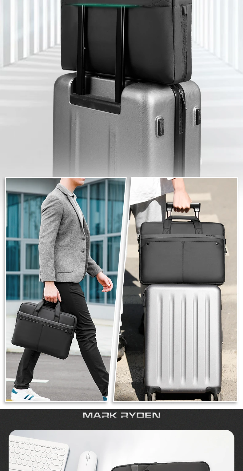 MARK RYDEN Laptop Briefcase Oxford Fabric Water Resistant 14/15.6 inch Expandable Business Handbag