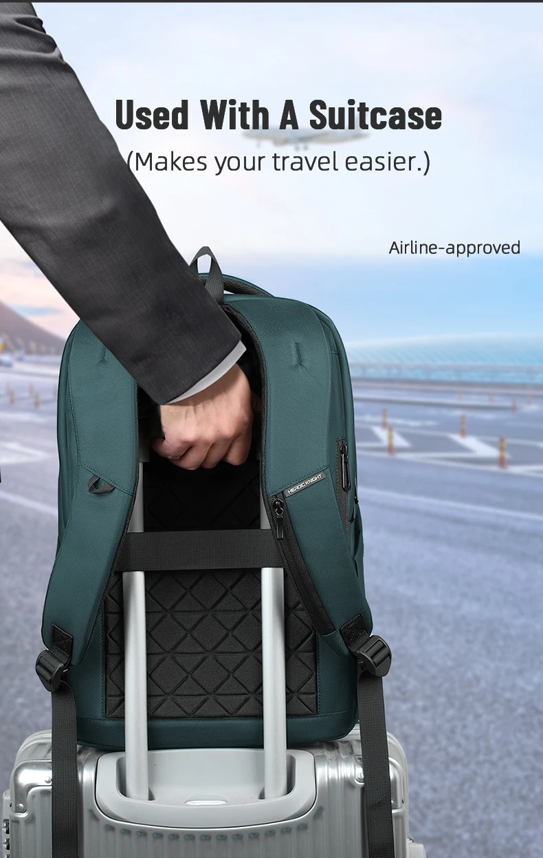 Heroic Knight Business Laptop Backpack for Work Waterproof Oxford Fabric Large Capacity withUSB Charging Portable Men's Backpack