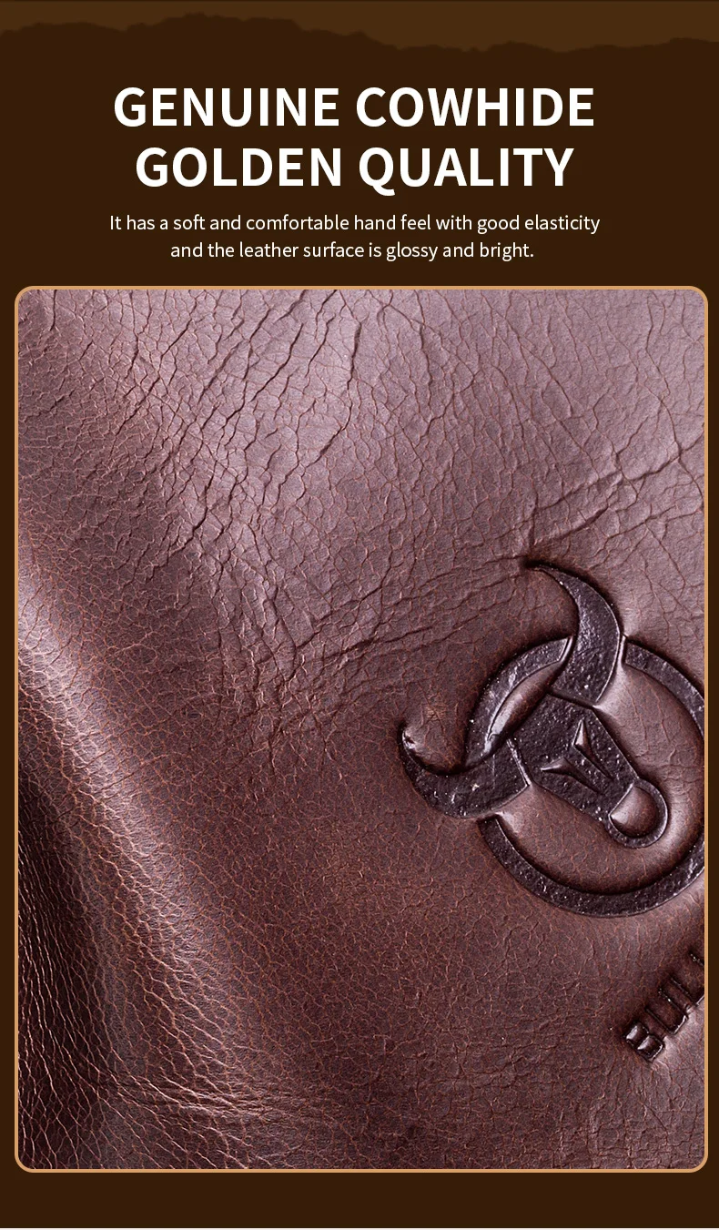 BULLCAPTAIN Genuine Leather Briefcase for Men Vintage Business Laptop Bag Large Capacity Messenger Handbag Shoulder Bag for Work