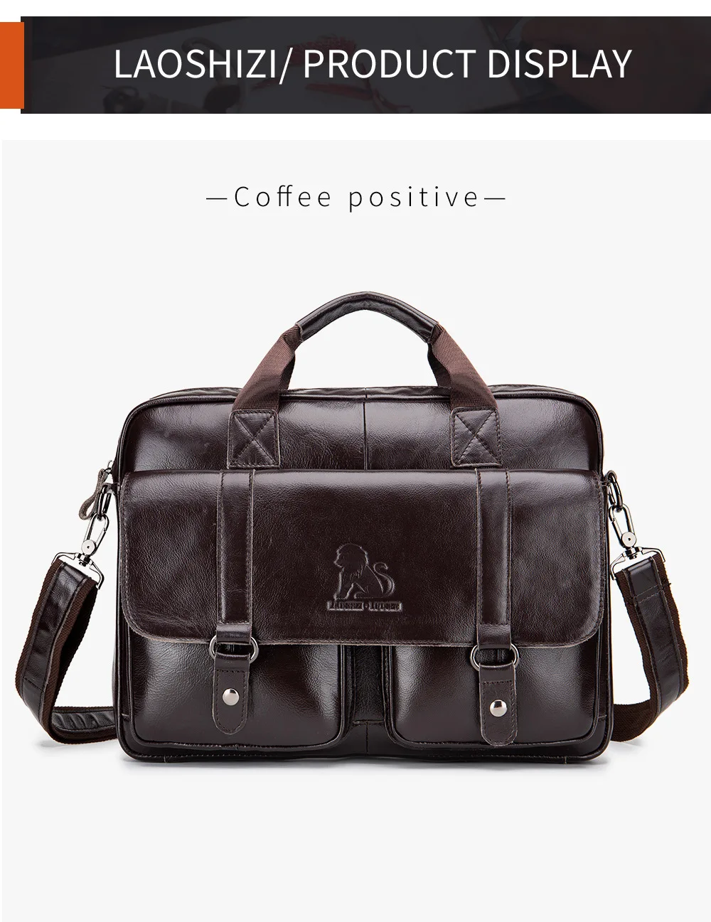 New 100% Genuine Leather Men's Briefcase Laptop Bag Large Capacity Business Handbag Casual Shoulder Crossbody Bags Messenger Bag