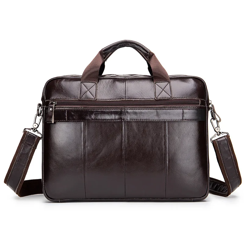 New 100% Genuine Leather Men's Briefcase Laptop Bag Large Capacity Business Handbag Casual Shoulder Crossbody Bags Messenger Bag