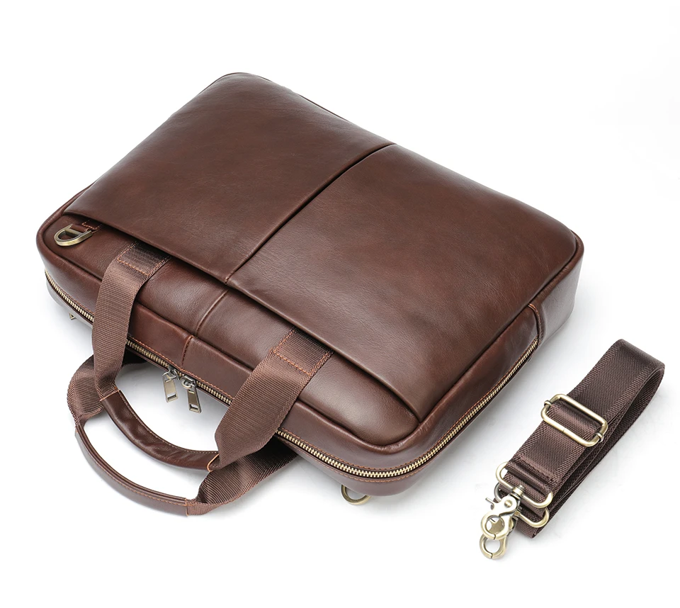 WESTAL 15 inch Laptop Bag for Men's Briefcases Genuine Leather Men's Executive Briefcase Portafolio Business Men Computer Bags