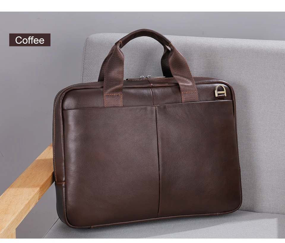WESTAL 15 inch Laptop Bag for Men's Briefcases Genuine Leather Men's Executive Briefcase Portafolio Business Men Computer Bags