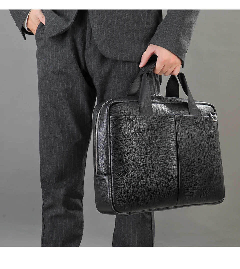 WESTAL 15 inch Laptop Bag for Men's Briefcases Genuine Leather Men's Executive Briefcase Portafolio Business Men Computer Bags