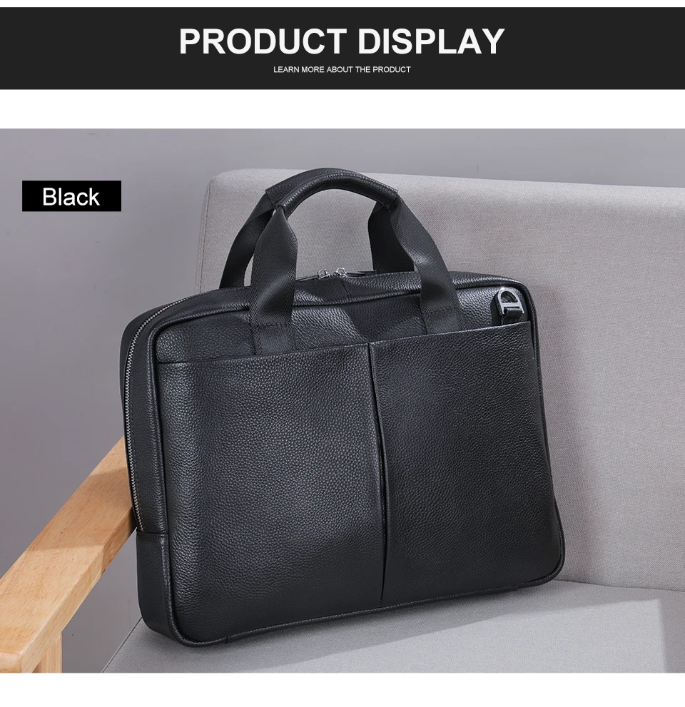 WESTAL 15 inch Laptop Bag for Men's Briefcases Genuine Leather Men's Executive Briefcase Portafolio Business Men Computer Bags