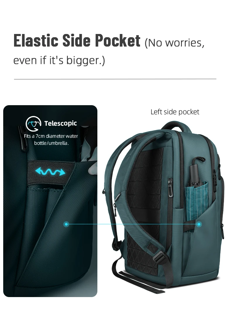 Heroic Knight 17-inch Laptop Backpack Waterproof Oxford Fabric Men's Bag with USB Charging Port Backpack for Business and Travel