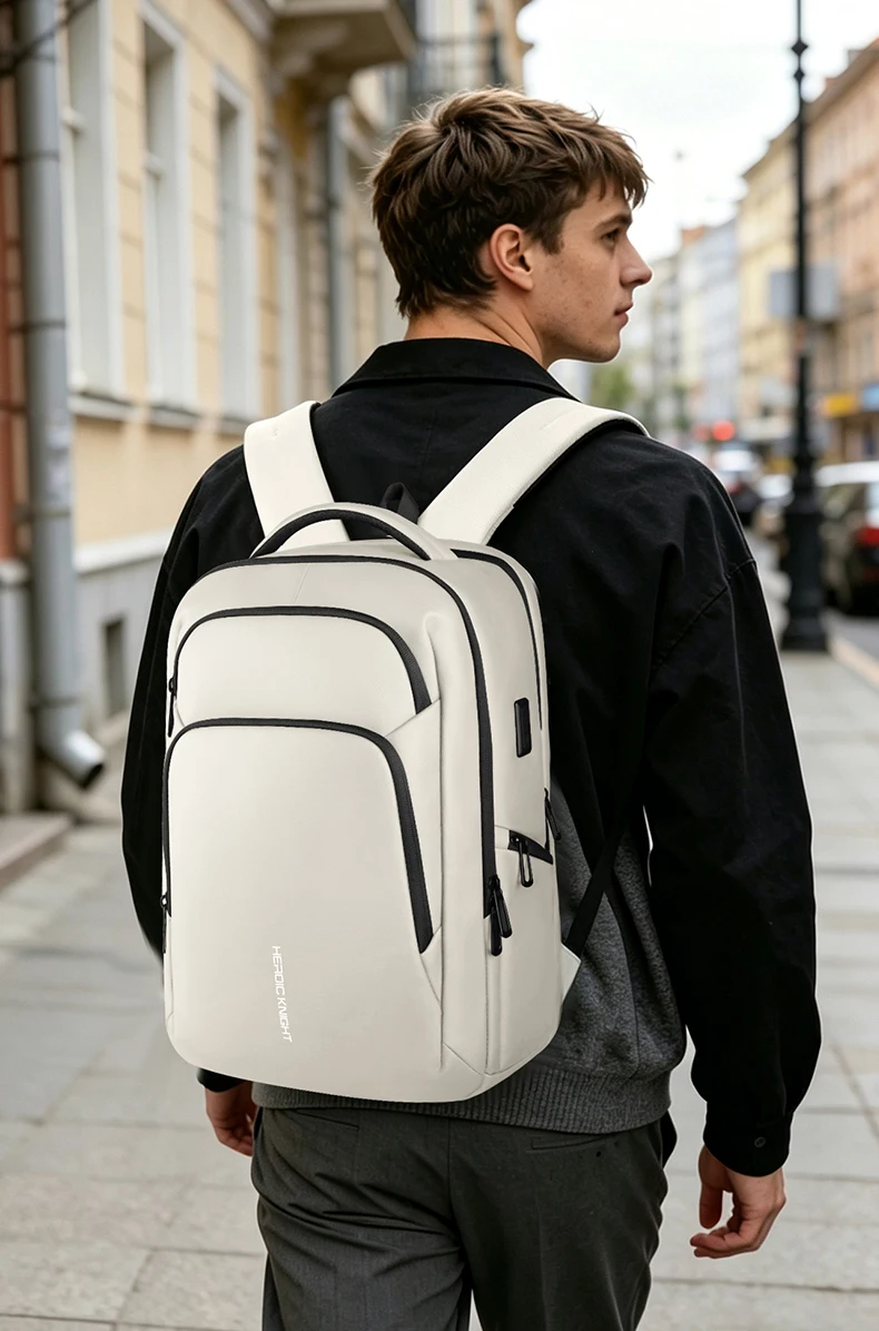 HK Water-repellent Commuter Business Backpack 17-inch Large-Capacity Men Laptop Backpack High-Quality Lightweight Elite Backpack