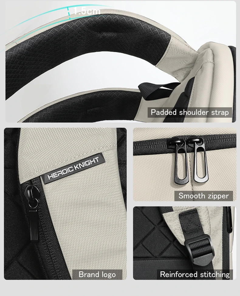 HK Water-repellent Commuter Business Backpack 17-inch Large-Capacity Men Laptop Backpack High-Quality Lightweight Elite Backpack