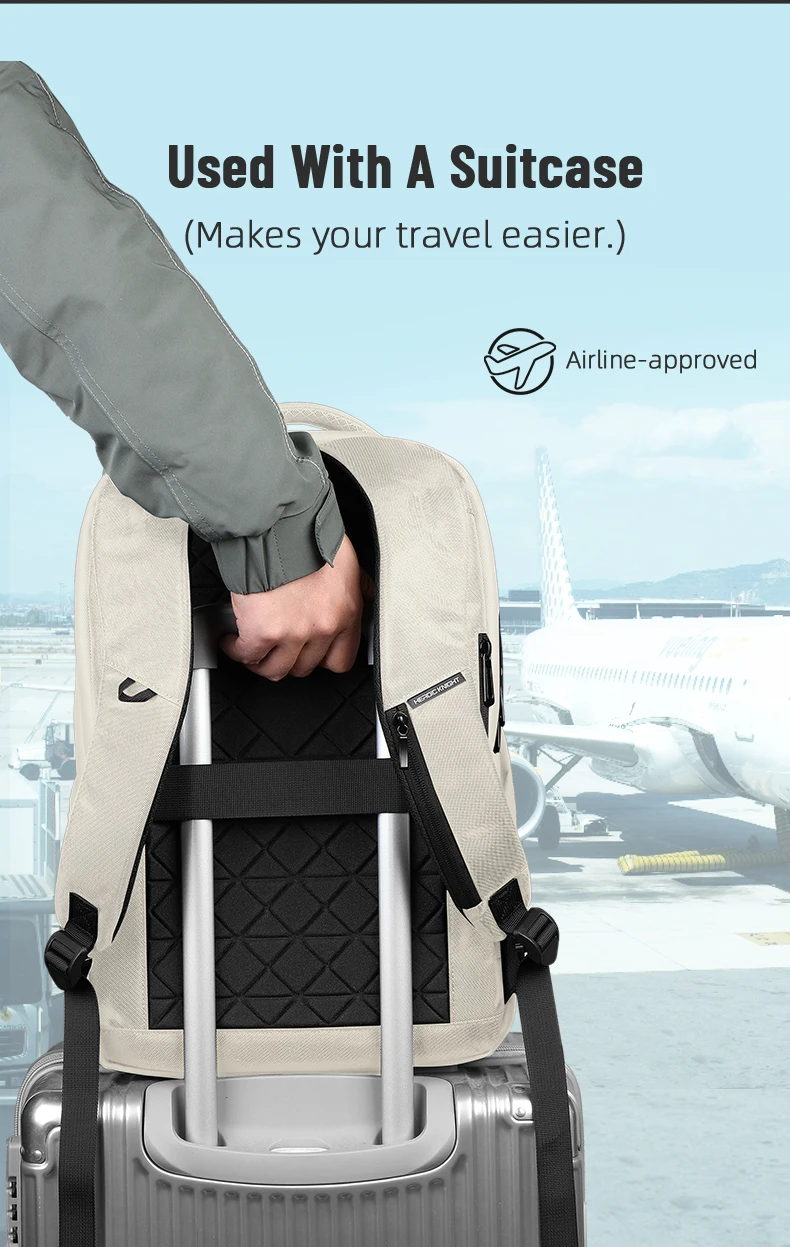 HK Water-repellent Commuter Business Backpack 17-inch Large-Capacity Men Laptop Backpack High-Quality Lightweight Elite Backpack