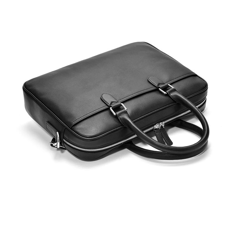 Genuine Leather Men's Briefcase Original Natural Cowhide Handbag Leisure Crossbody Bag Business Men Bag For Laptops