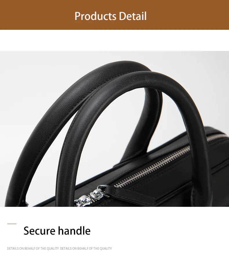 Genuine Leather Men's Briefcase Original Natural Cowhide Handbag Leisure Crossbody Bag Business Men Bag For Laptops