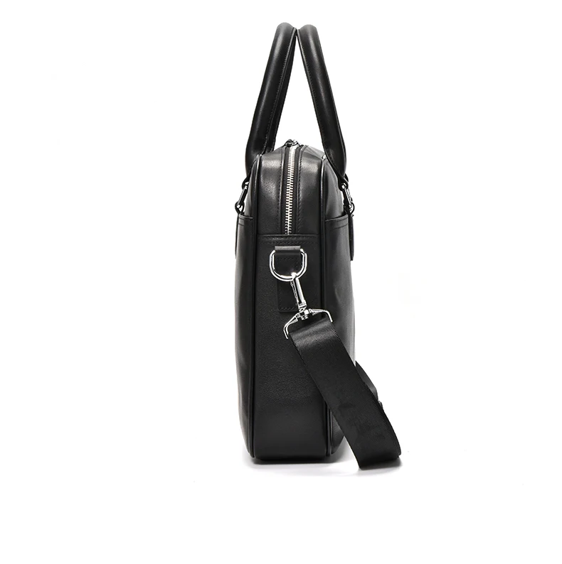 Genuine Leather Men's Briefcase Original Natural Cowhide Handbag Leisure Crossbody Bag Business Men Bag For Laptops