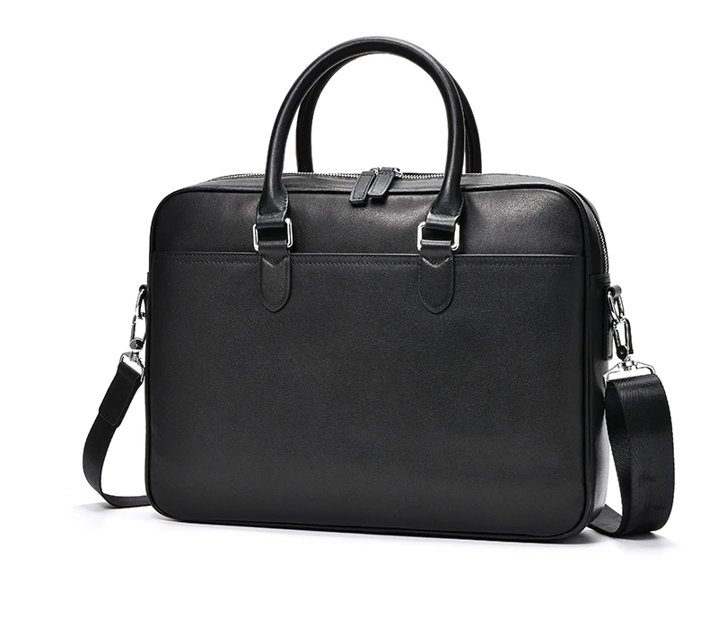 Genuine Leather Men's Briefcase Original Natural Cowhide Handbag Leisure Crossbody Bag Business Men Bag For Laptops