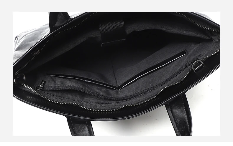 Thin / Light Briefcase for Men Laptop Bag Genuine Leather Handbag Male Shoulder/Crossbody Bag Documents Briefcase Handbags Men